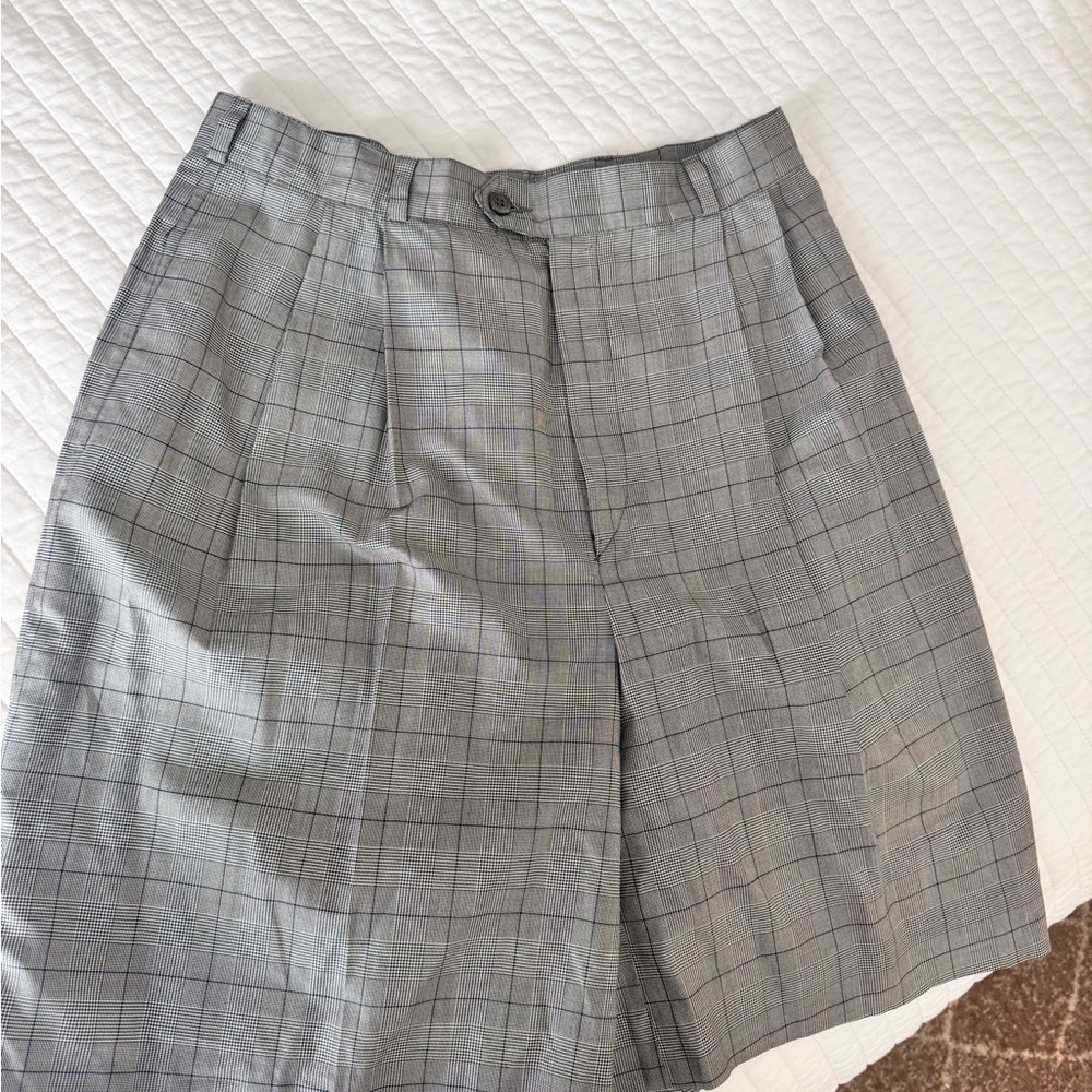 Gray Plaid Shorts